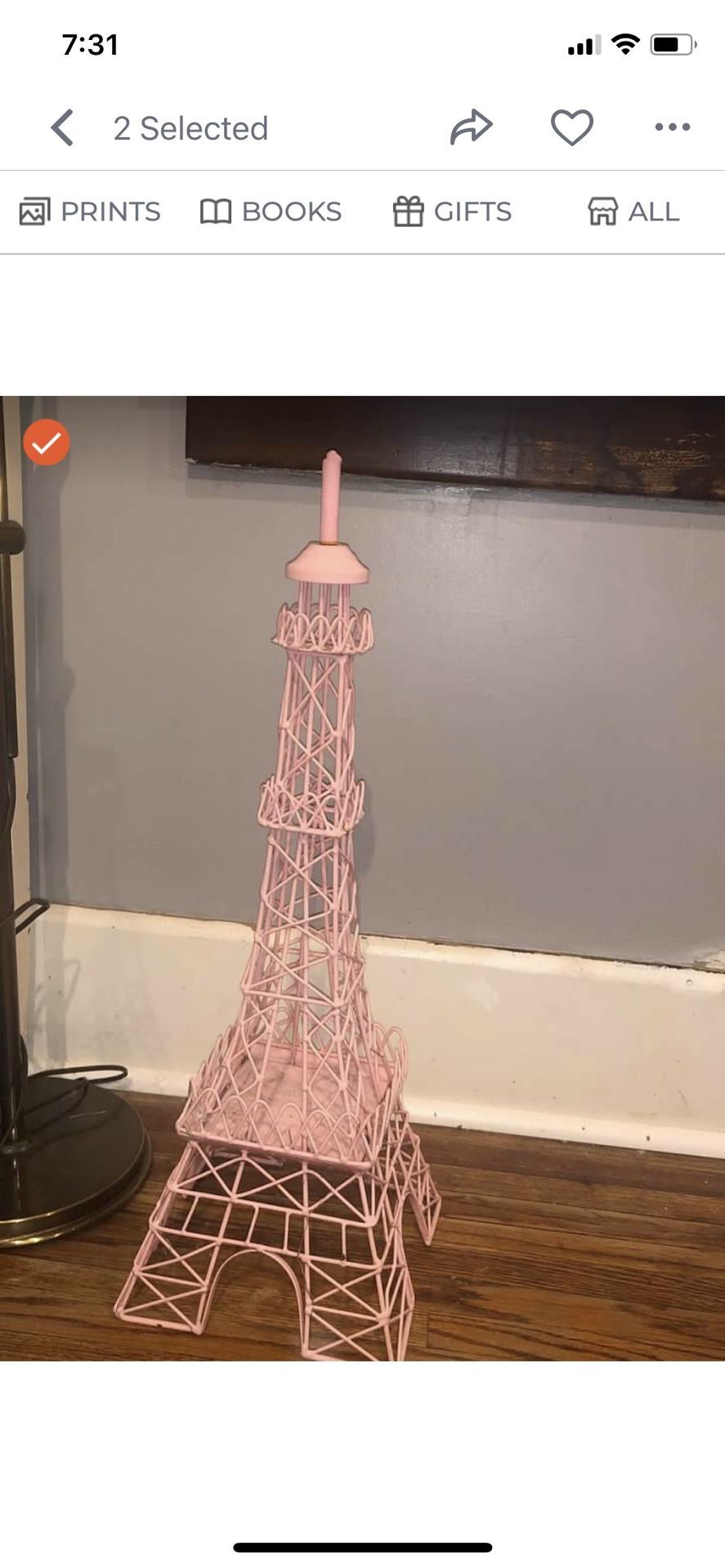 Metal Eiffel Tower Room Decor