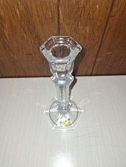 24% Lead Crystal Handcut Tapered Candlestick Holder
