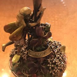 Vintage Kirks Folly Best Wishes Martini Glass Fairy Butterflies Dragonflies Collectible 