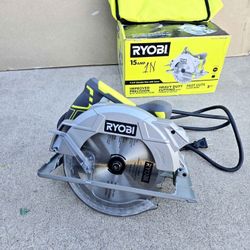 RYOBI 15 Amp corded 7-1/4in. Circular Saw with Laser Cut line Indicator
