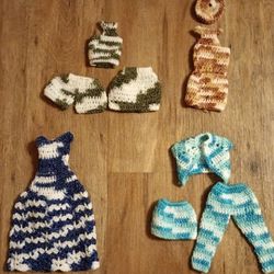 Hand Knitted Barbie Clothes