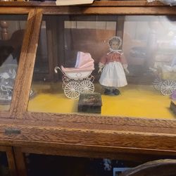 Antique Wooded/Glass Bakery Display Cabinet