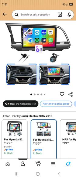 Brand New 2017 -2018 Hyundai Elantra touch screen radio with backup camera
