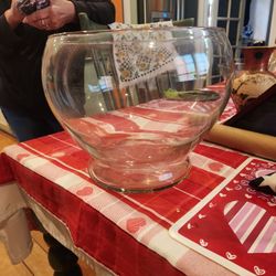 Large Glass Punch Bowl