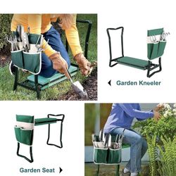 Garden Kneeler and Seat Heavy Duty Folding Stool for Gardening Supports 330 lbs