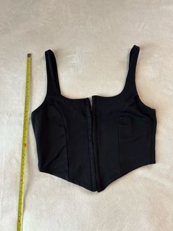 Black corset crop top medium tank top going out casual club women summer her
