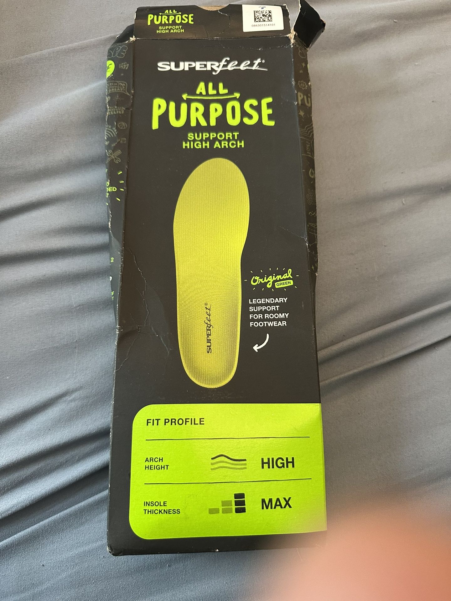 Superfeet All-Purpose Support medium Arch Insoles (green ) - Trim-To-Fit Orthotic Shoe Inserts