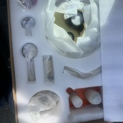 Modern Dual-Function Concealed Shower System - Matte Black/Gold (NEW)