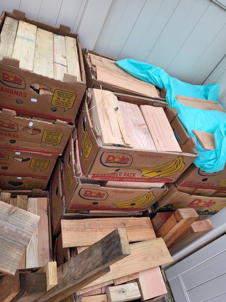 Boxed Firewood. Clean Wood Bonfire Campfire Fireplace