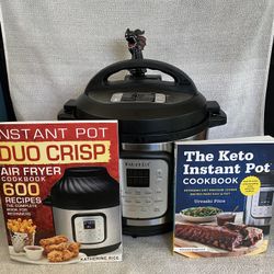 Instant Pot Duo Crisp + Air Fryer! With Dragon Steam Spout & 2 Cookbooks!