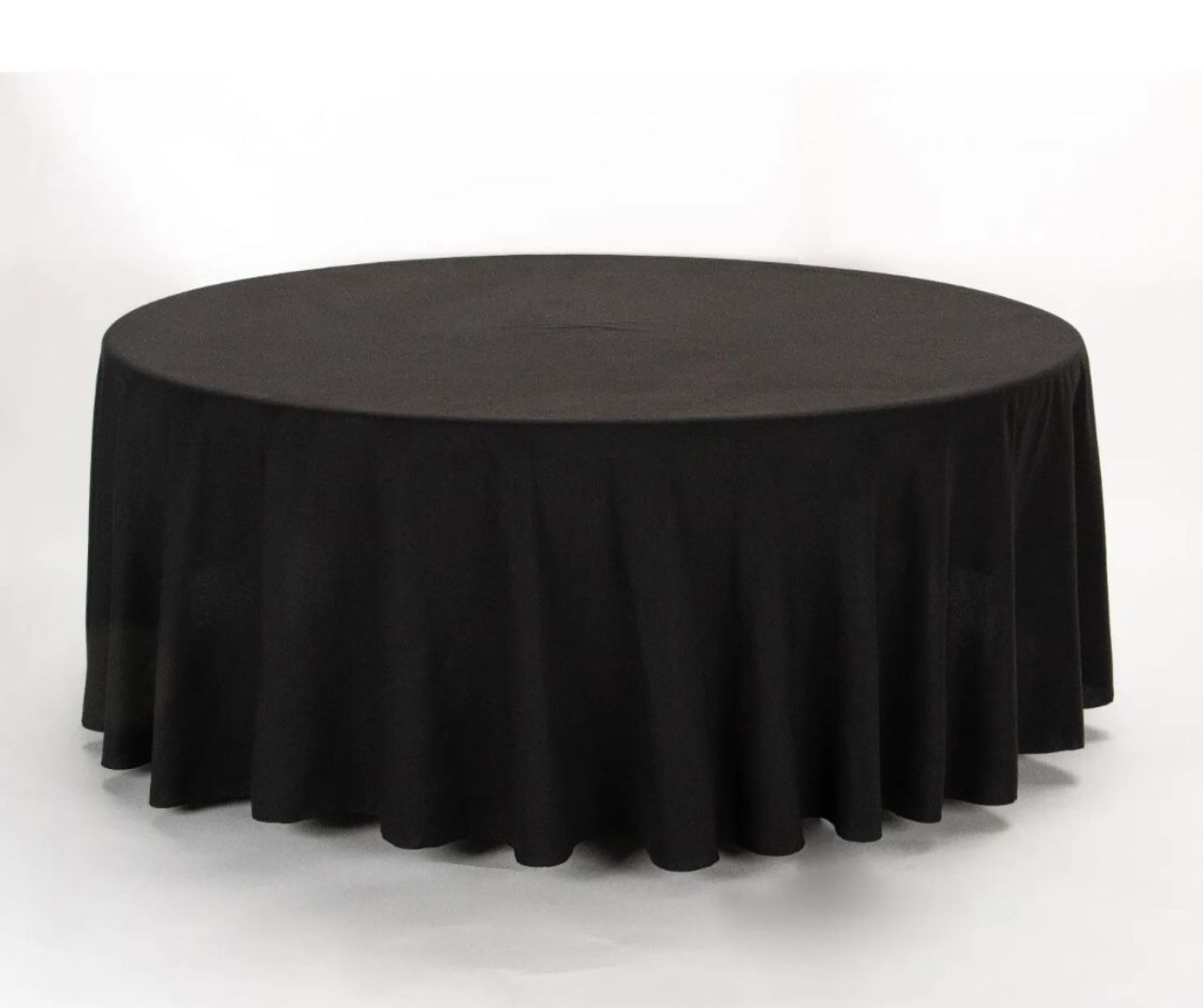 Black Round Tablecloth 108”