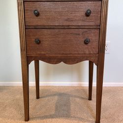 Antique sewing accessory table