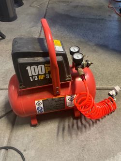 Air Compressor – 1/3 HP – 100 PSI – With Hose