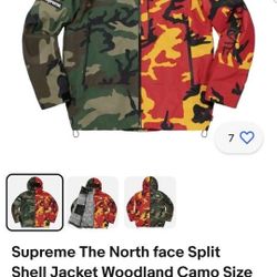 North Face Supreme Camo Split Jacket New