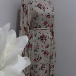 Natural Fabric Spanish Sleeve Dress - Pink - Woman