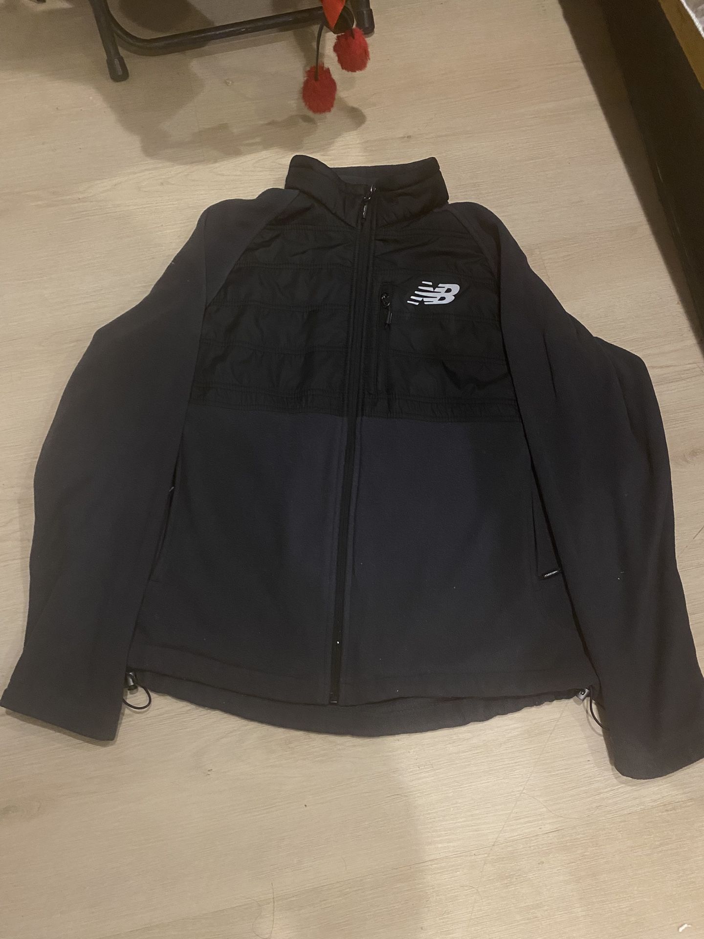 Grey and black New Balance fleece jacket