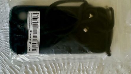 Funda negra de goma  para iPhone 14 Pro  Max.