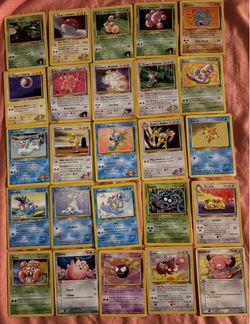 25 Vintage Pokémon WOTC Cards – Gym Heroes, Gym Challenge & More – LP