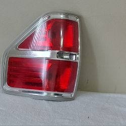 FIT FOR 2009-2014 FORD F-150 PICKUP REAR TAIL LIGHTS BRAKE LAMPS HR CHROME/RED