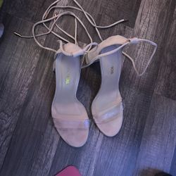 Beige Fashion Nova Heels Size 8