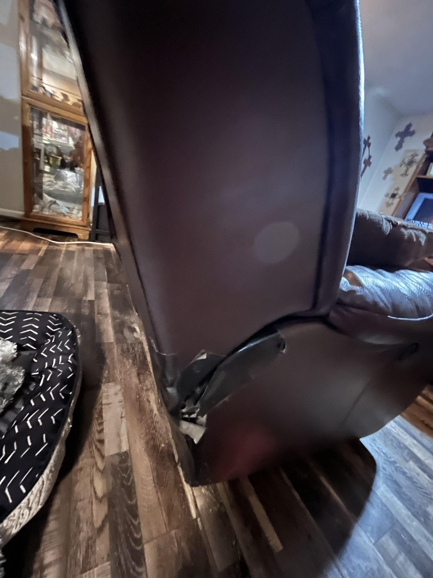 Sectional Leather Look Sofa