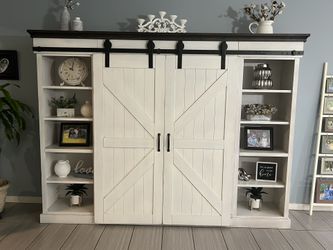 Large Farmhouse Style Entertainment Center 