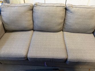 Gray Fabric 3-Seat Sofa