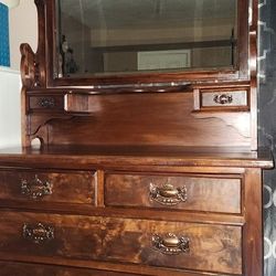 4 Drawer Dresser With Mirror Vintage 