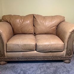 Beautiful Tan Loveseat Sofa 