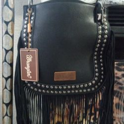 NEW: Wrangler Black Fringe Purse 