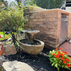 Outdoor Two Tiered Water Fountain