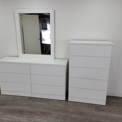 Dresser whit mirror and chest - Cómoda con espejo y Gavetero