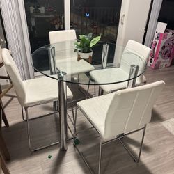 Glass Dining Table Set