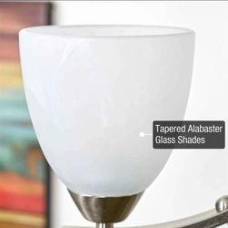 Kira Home Weston 5" Glass Shades, Alabaster Replacement Glass, 1.75" Fitter Size, 5" x 5", 3-Pack