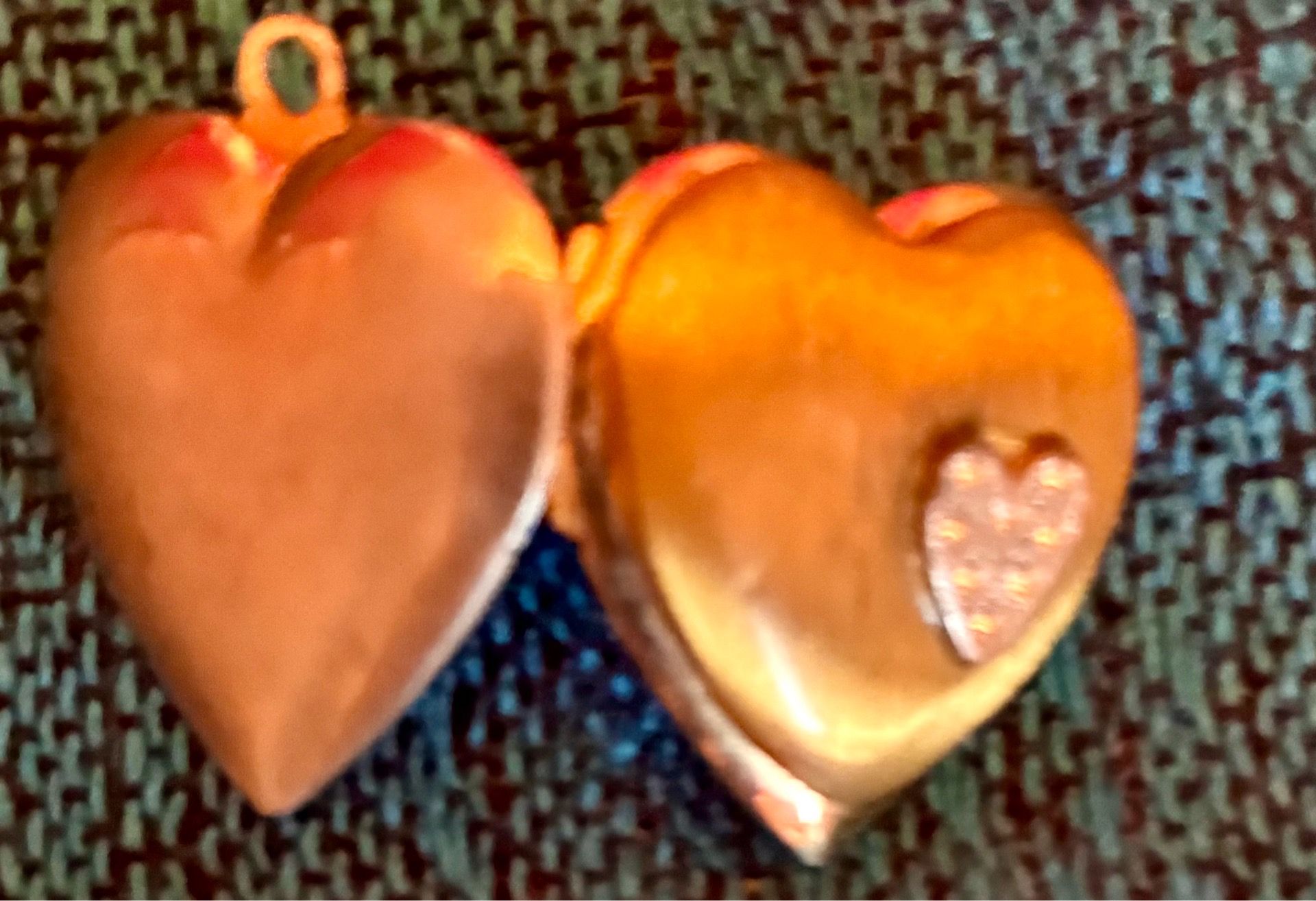 Gold heart locket