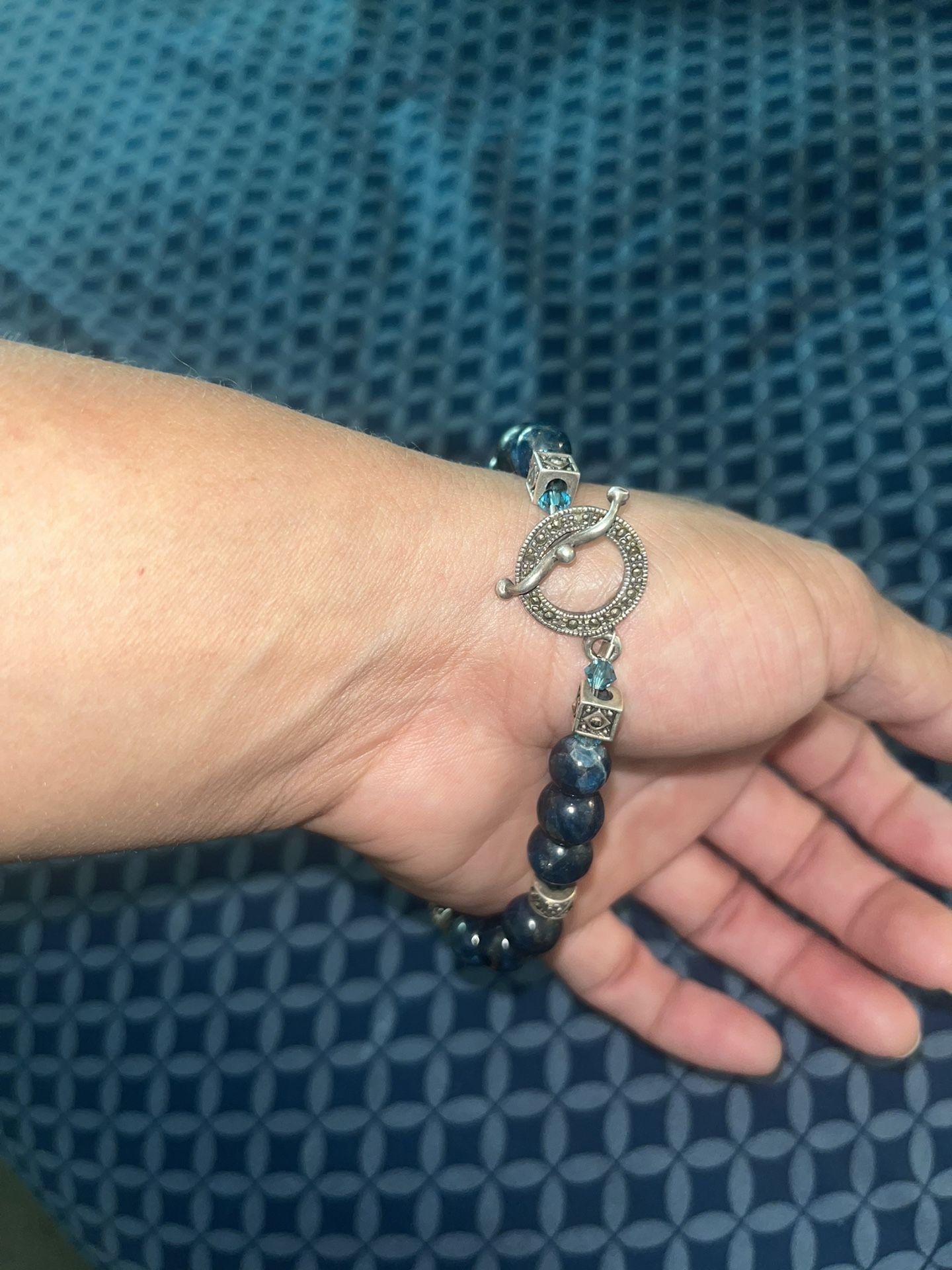 Beautiful Anklet with Stones & Silver Hardware $20 FIRM