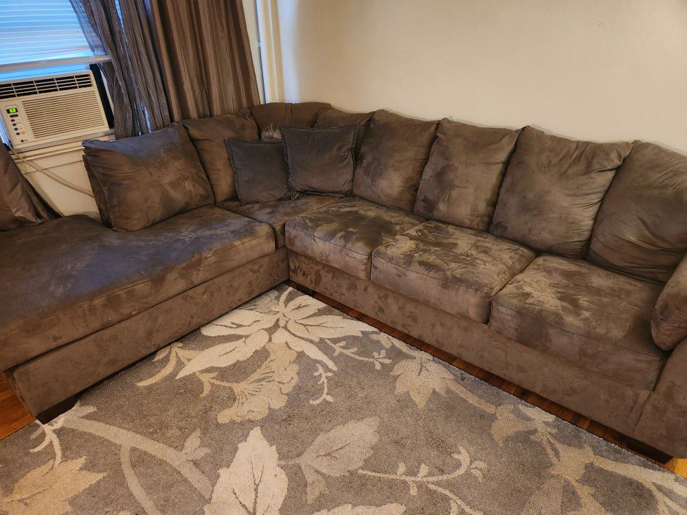  Sectional  Mico Fiber Couch 