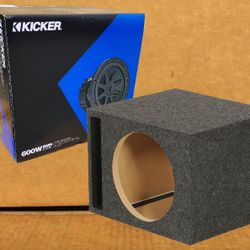 Kicker CompVX CVX Series 10" Dual Voice Coil Subwoofer CVX10 Ported Enclosure 1200 Watts Package 🚨 Payment Options Available 🚨 No Credit Needed 🚨 