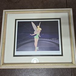 Disney's Tinkerbell "Preening Pixie" Framed Print Lithograph

