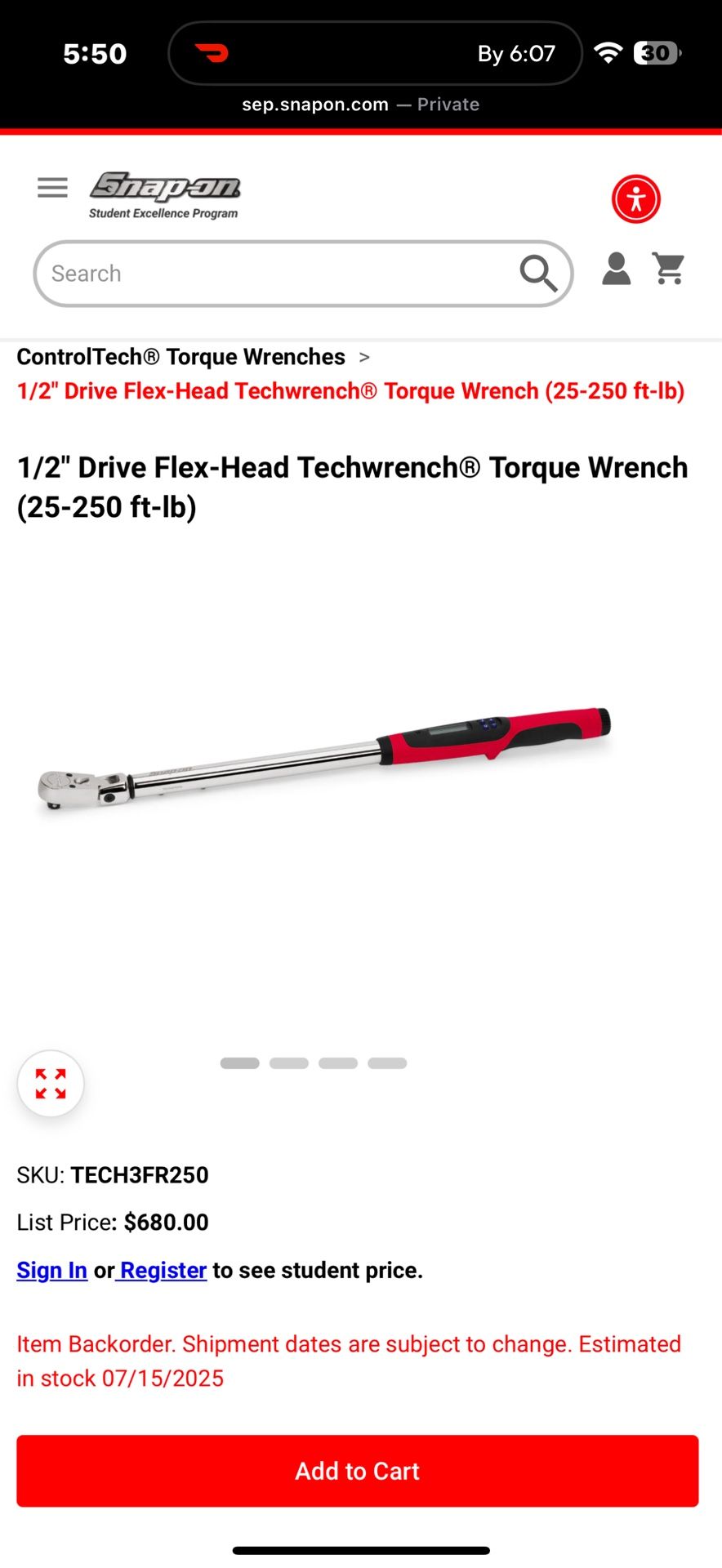 1/2 digital torque snap on