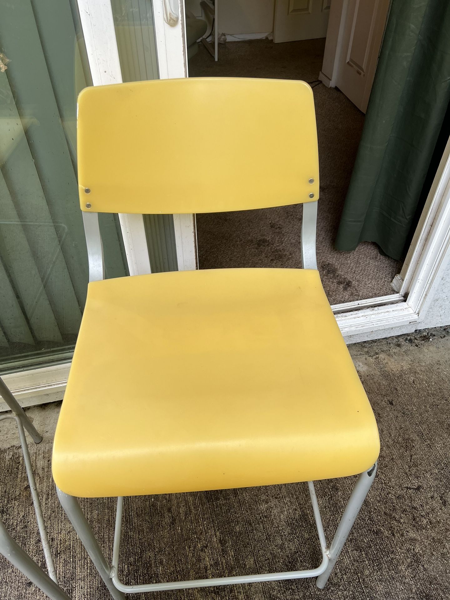 Yellow Retro Barstool