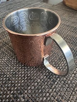 Halloween Moscow Mules 2 Copper Colored Stainless Steel Mugs W/ BOX Pumpkins