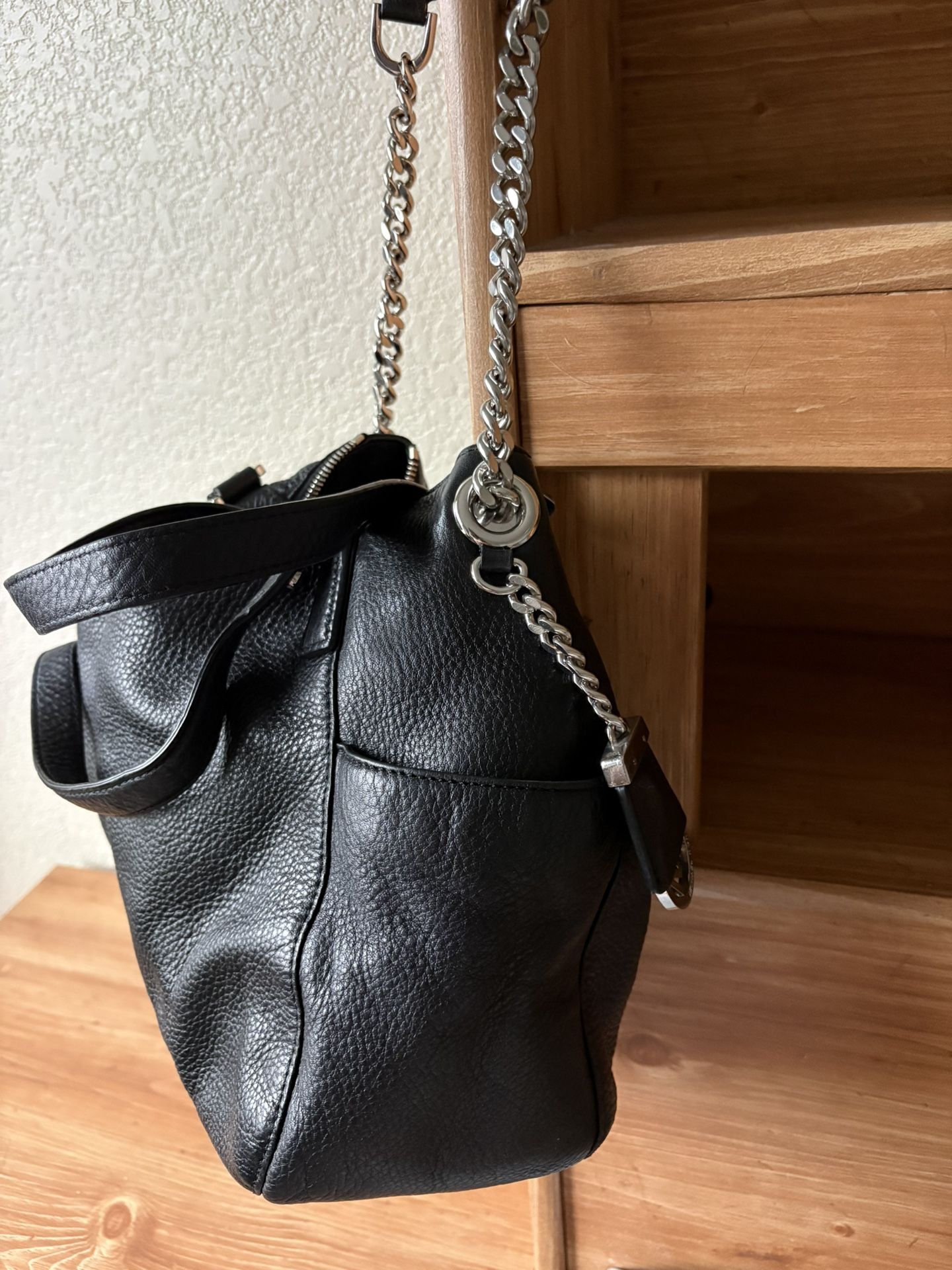 Michael Kors Black Leather Shoulder Bag