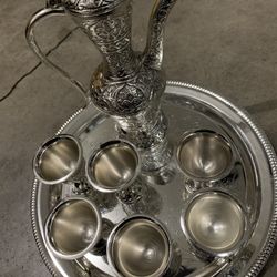 Tea Cups And Tea Pot