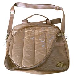 Steve Madden Camel Brown Quilted Tennis satchel tote Carry All Sports Bag
