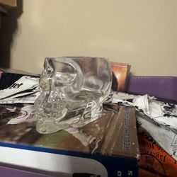 CRYSTAL HEAD BOTTLE AND SHOT GLASSES