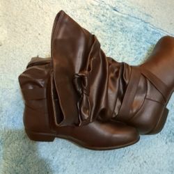 Brown Wide Calf Boots