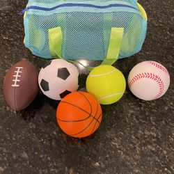 Toddler Foam Sports Toy Balls with Bag