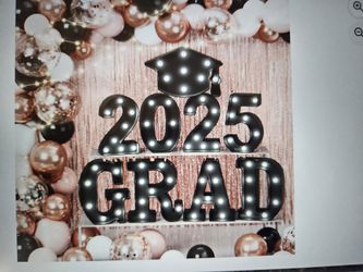 Graduation Light Up Letters and Streamers
