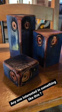Rustic Wood Owls